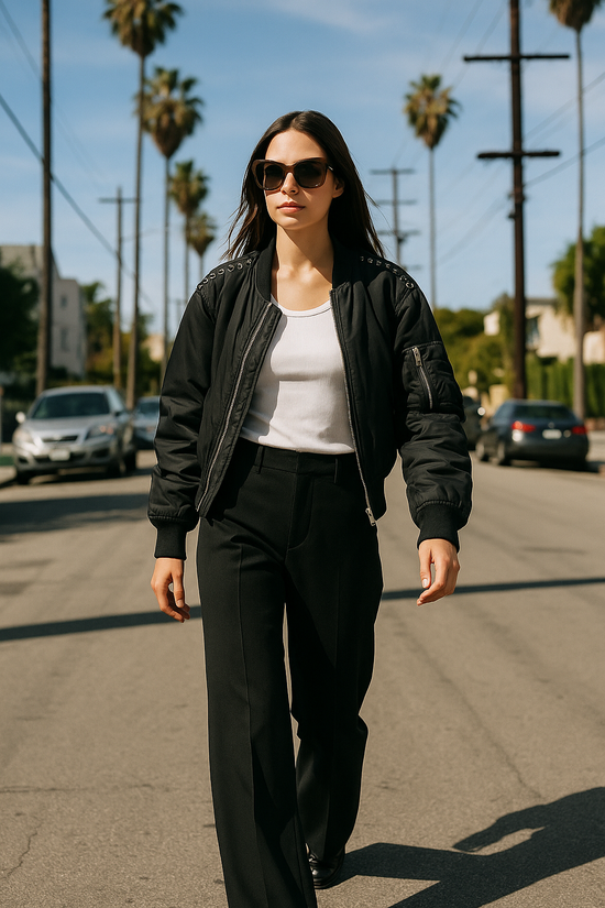 AllSaints Lace-Up Bomber Jacket – Size S