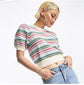 Other Stories Striped Knit Puff Sleeve Sweater Size L