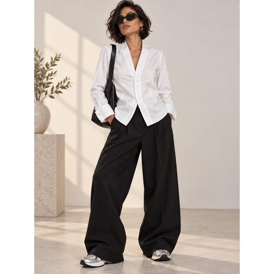 Marc-Antoine Barrois Paris White Cotton Shawl-Collar Shirt Women's XS