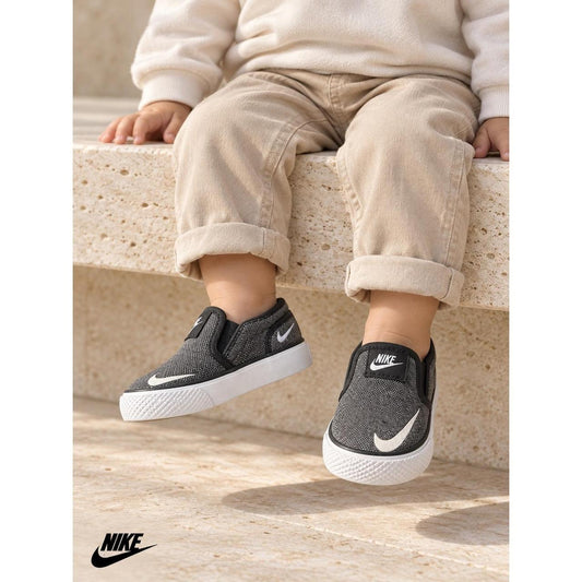 Nike Court Legacy Black White Toddler Slip-On Sneakers Size 3C