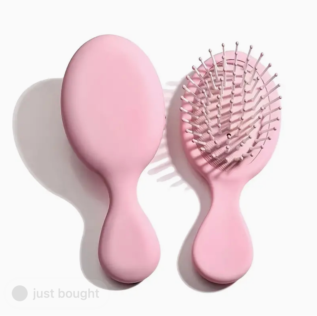 Travel Mini Detangler Hair Brush- Small, Wet/ Dry Hair Brush -  Trendy Vendy LA