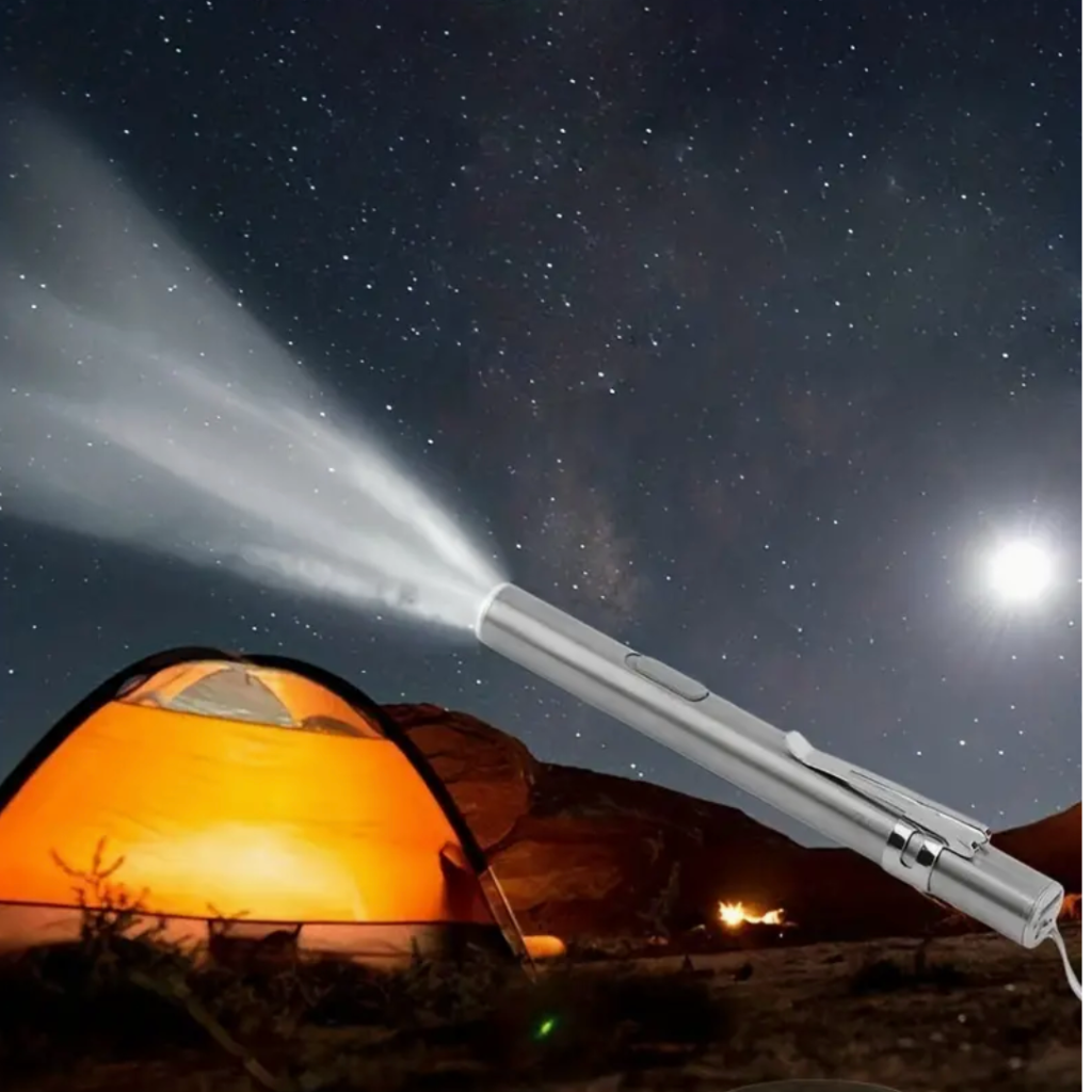 USB Cable 400 lumens Rechargeable Small Bright Penlight Mini LED Pen Flashlight Pocket Flashlight for Camping Outdoor Work Repair -  Trendy Vendy LA
