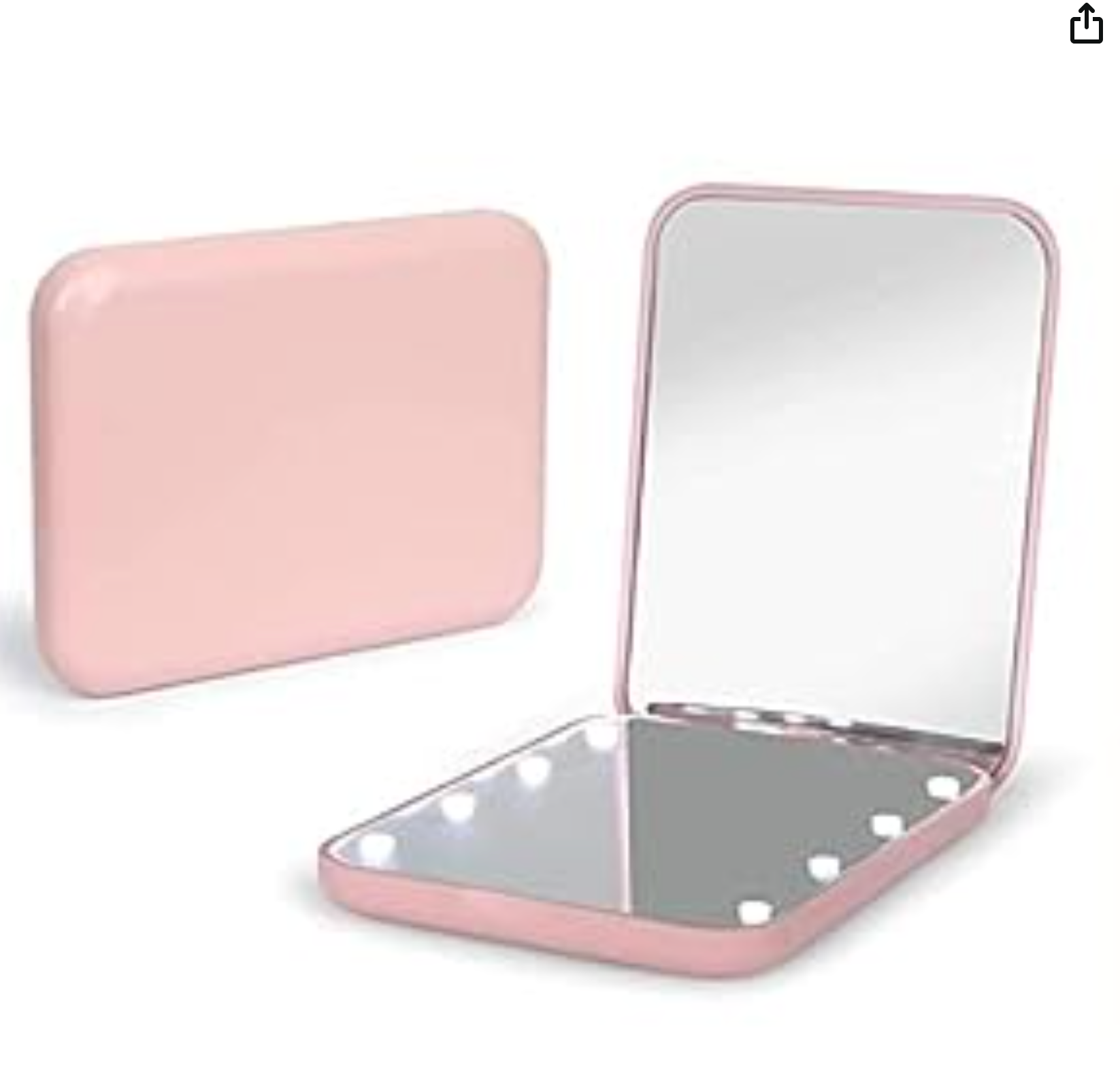 Pocket Mirror, 1X/3X Magnification LED Compact Travel Makeup Mirror with Light for Purse, 2-Sided, Portable, Folding, Handheld, Small Lighted Mirror for Gift, Pink -  Trendy Vendy LA