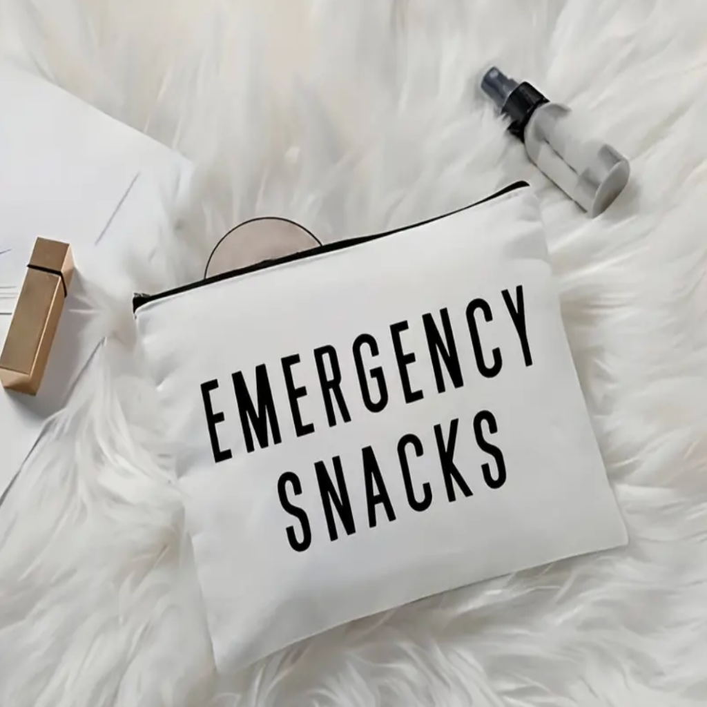 EMERGENCY SNACKS Canvas Pouch