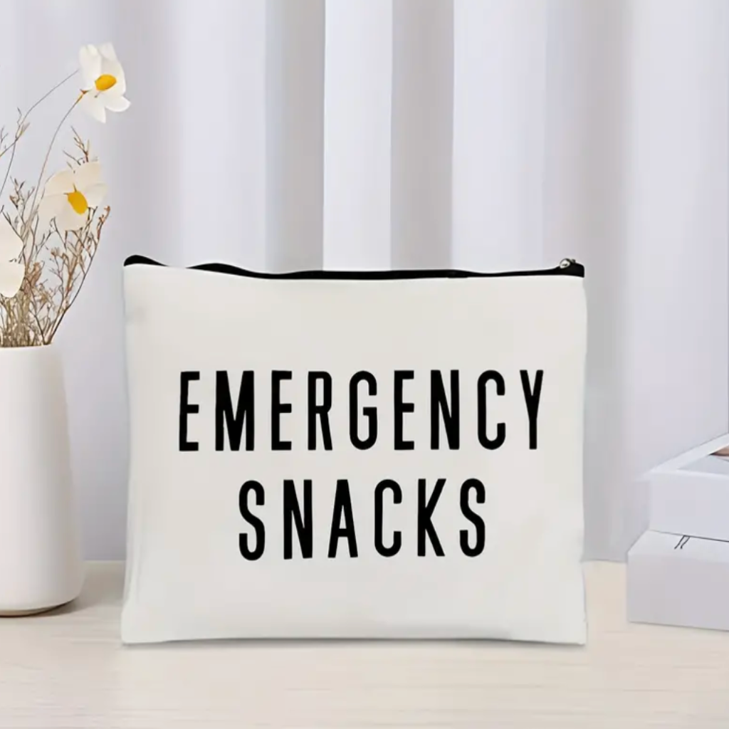 EMERGENCY SNACKS Canvas Pouch