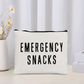 EMERGENCY SNACKS Canvas Pouch