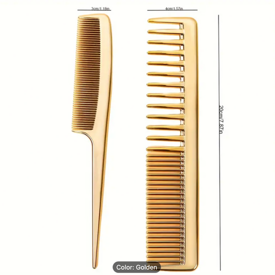 Golden Hair Styling Comb Set