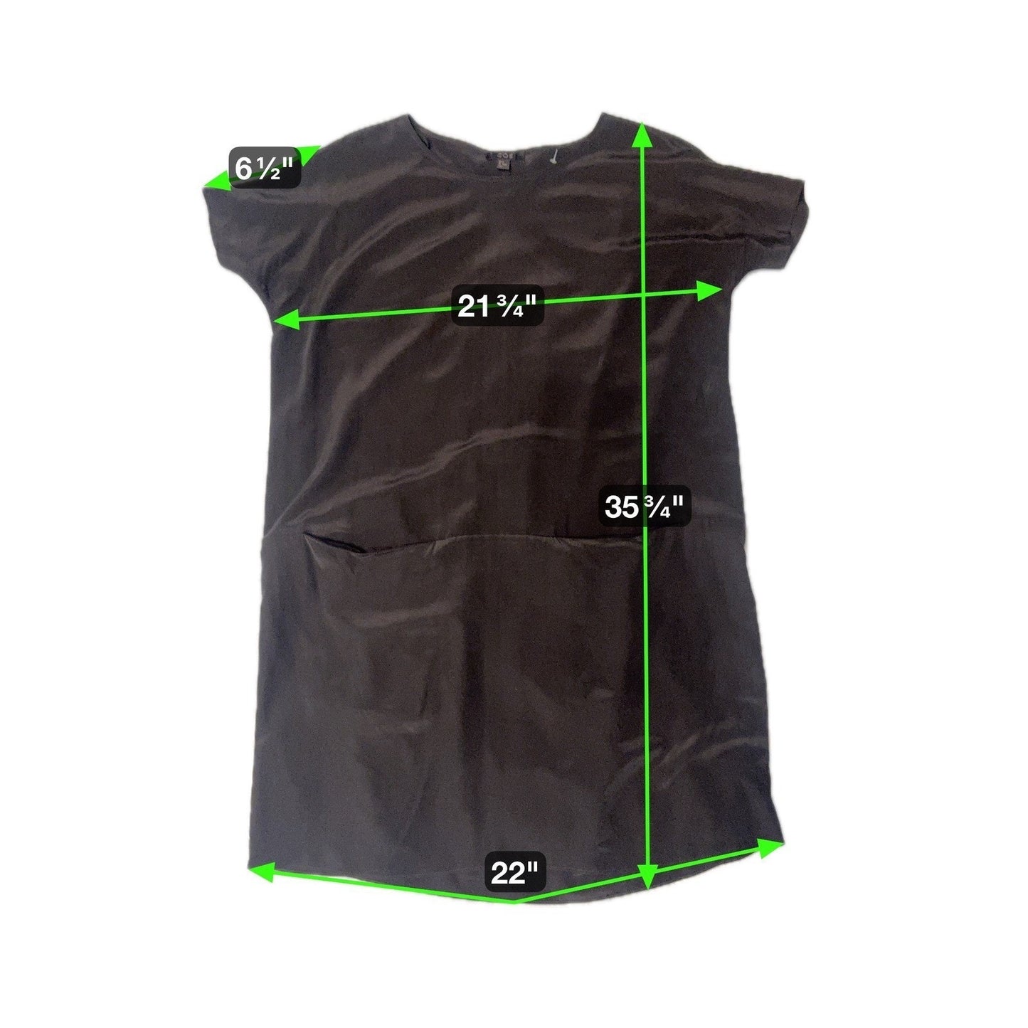 COS Minimalist Black Dress Pockets Sleeveless Casual Work Office - S