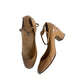 Valentino Tan Leather Ankle Strap Round Toe Heels Pumps Shoes 38.5/8