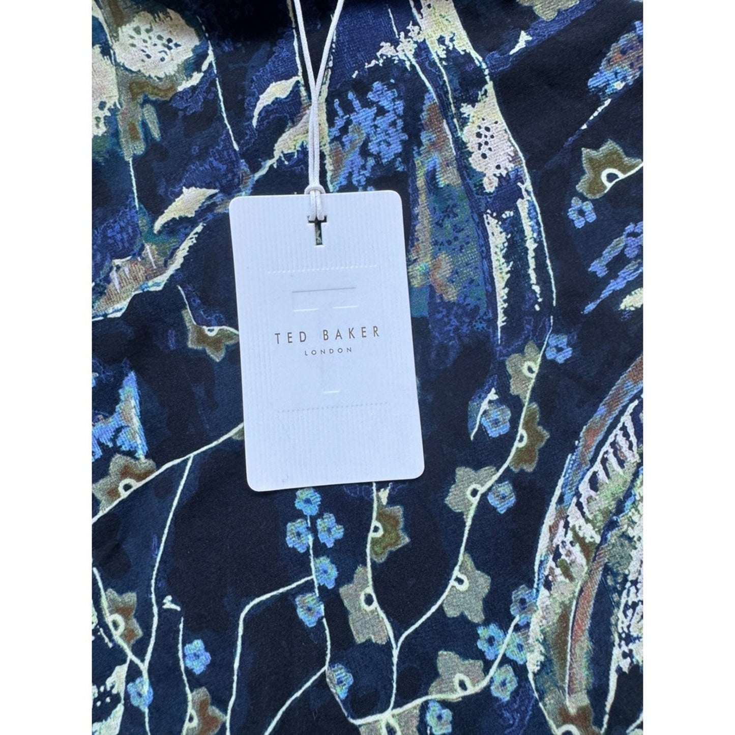 Ted NWT Baker London Black High Neck Printed Bodycon Maxi Dress Size 2