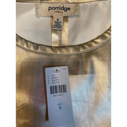 Porridge clothing metallic gold faux