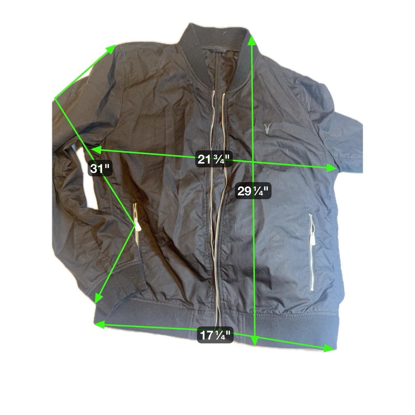 AllSaints Nova Bomber Jacket in Black SZ L