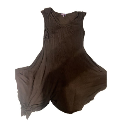 Vivienne Tam Sleeveless Tunic Dress Womens S Black  Excellent Handkerchief Hem