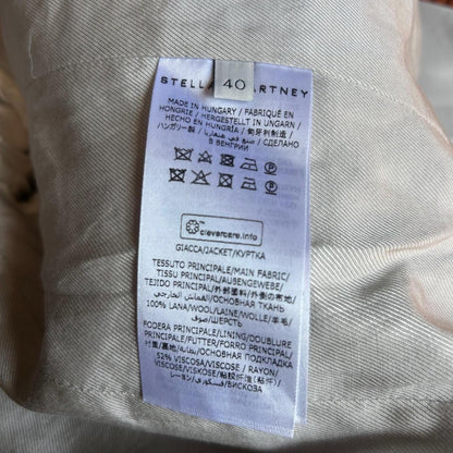 Stella McCartney Blazer Women's Size 4 Cream NWT Single Button Tailored