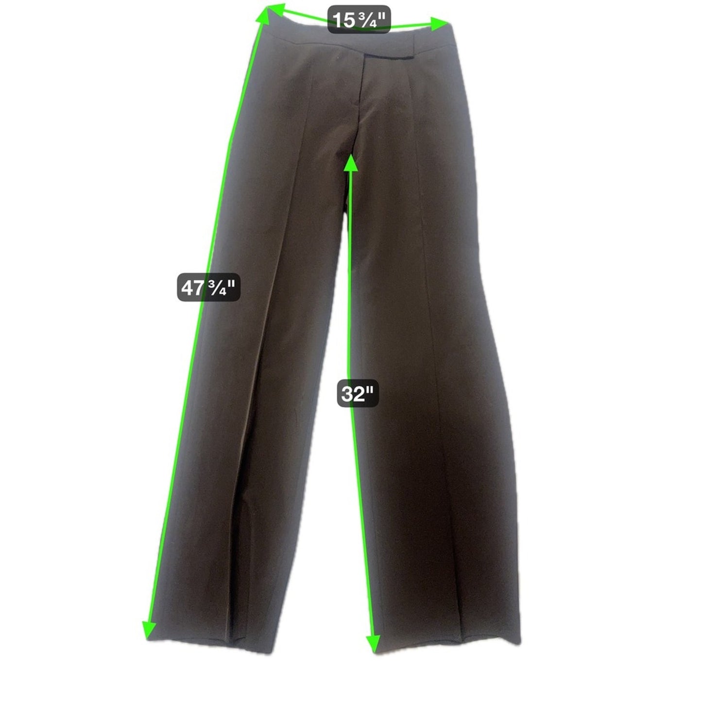 Escada Women's Black Wide Leg Trousers Pants Size 34 XS Wool Blend Tailored