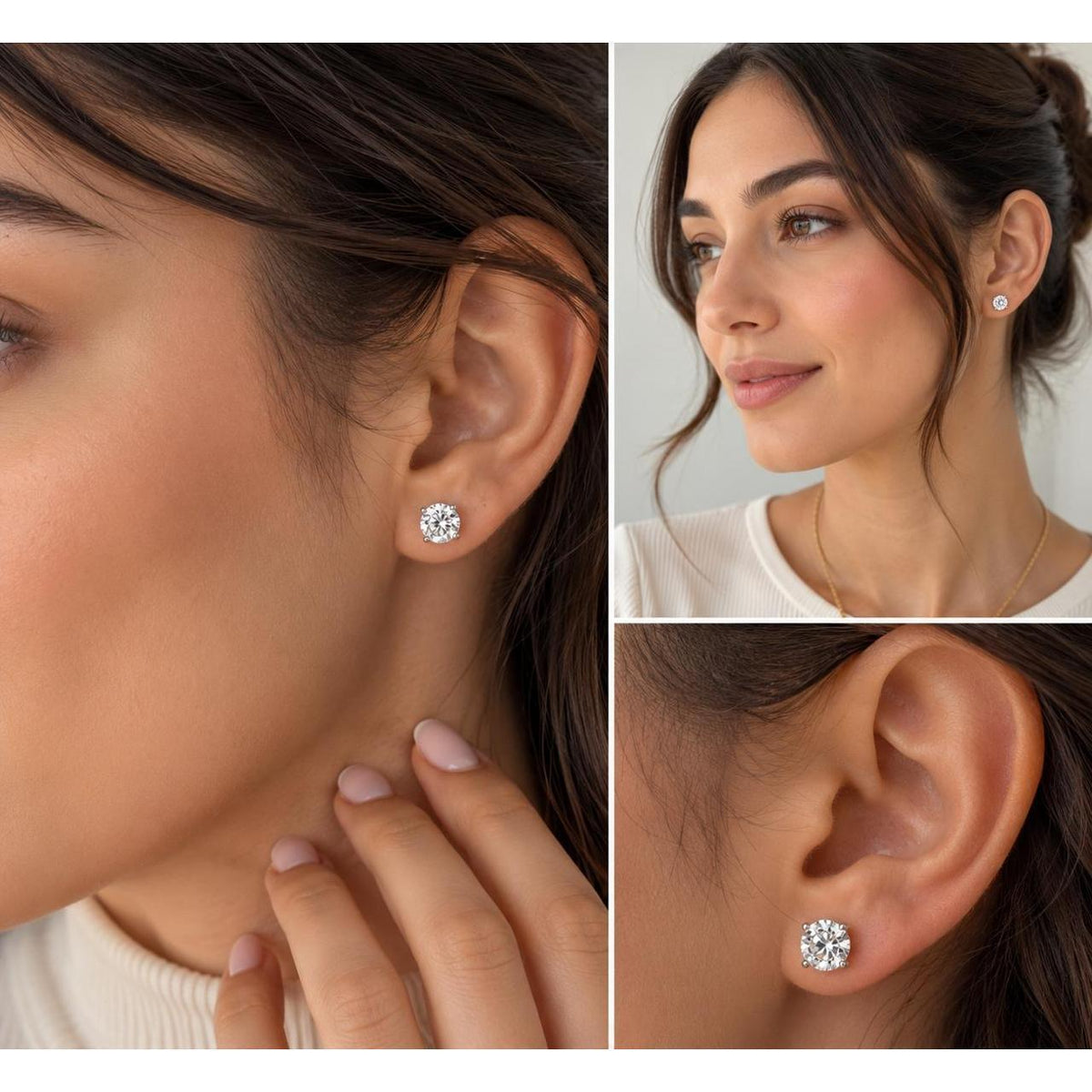 2.08 CTW IGI Certified Lab Grown Diamond Stud Earrings D VS1 14K Gold