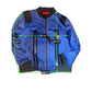 Vie+Riche Paris Royal‎ Blue Bomber Jacket XXL Streetwear Star Stripe Design