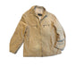 Canali Italy Mens Beige Suede Leather Full Zip Jacket Coat Size 48