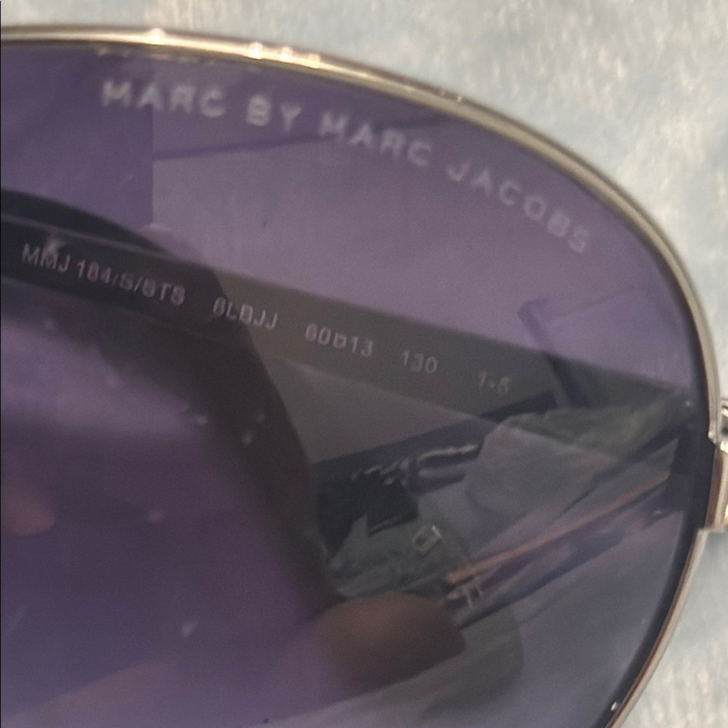 Marc By Marc‎ Jacobs Black and Purple Aviator Sunglasses
