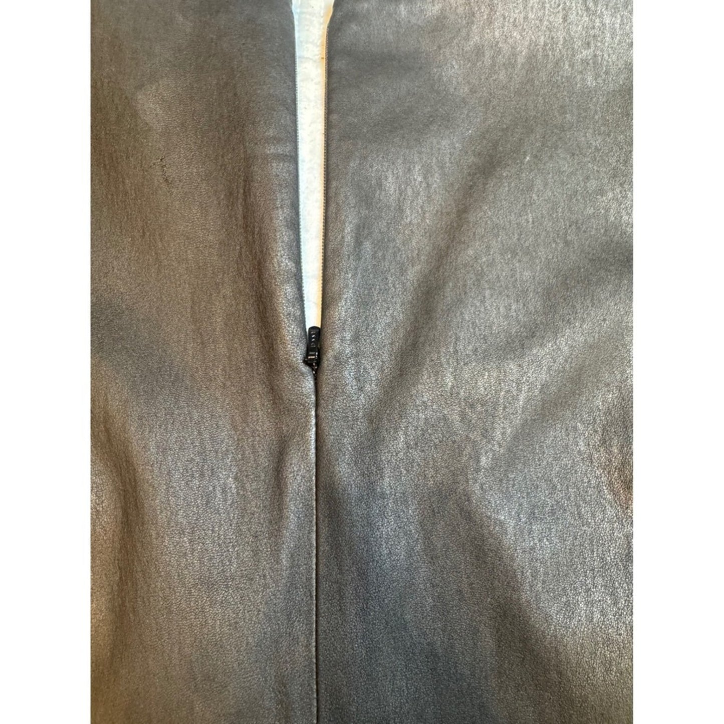 Helmut Lang Black Leather Sleeveless Top – Minimalist V-Neck – Size 4