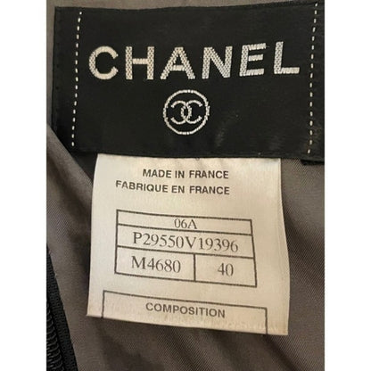 Chanel Black White Tweed Embellished Jacket Blazer & Dress  in France Size 40