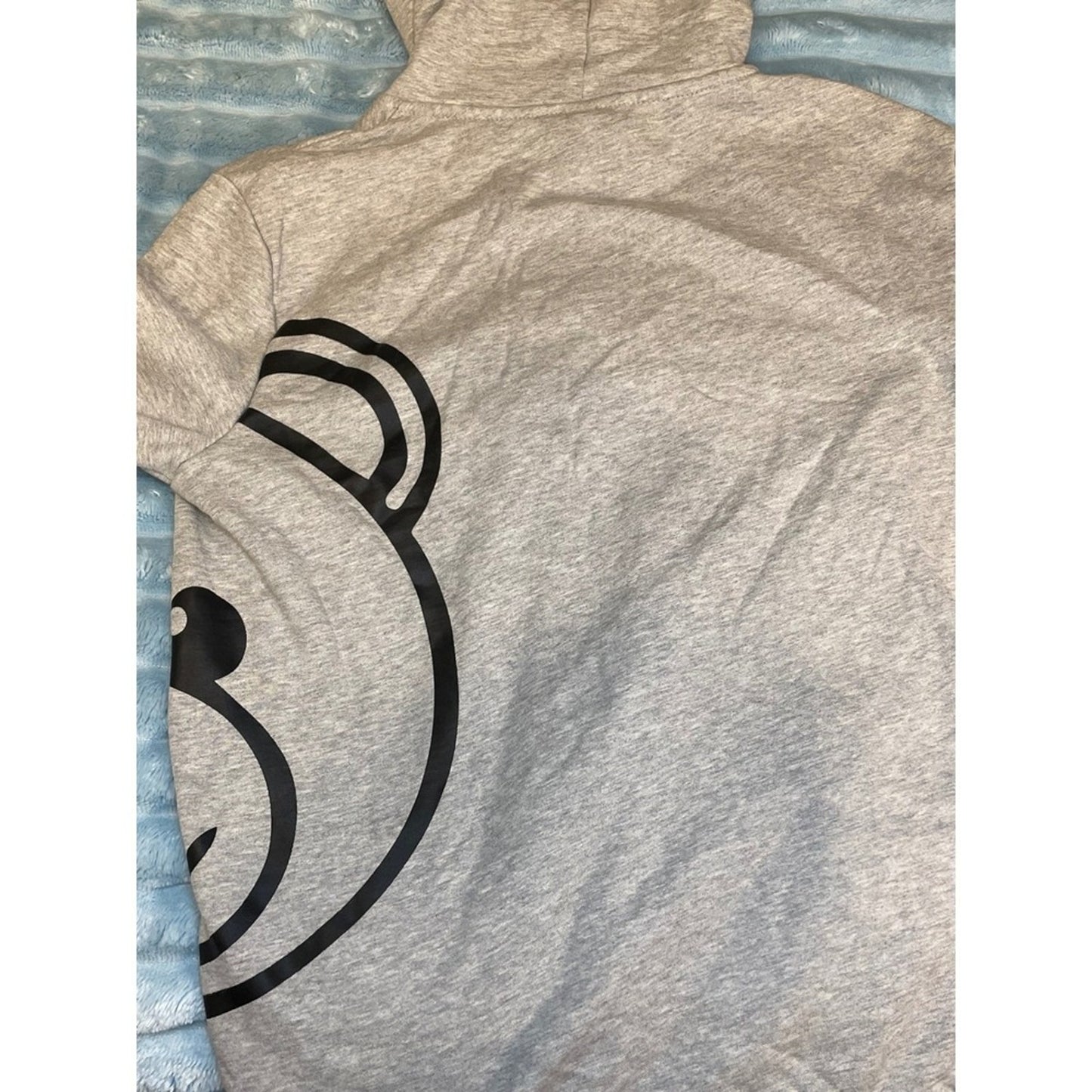 Moschino Underwear Grey Teddy Bear Hoodie Zip Up Sweatshirt size M