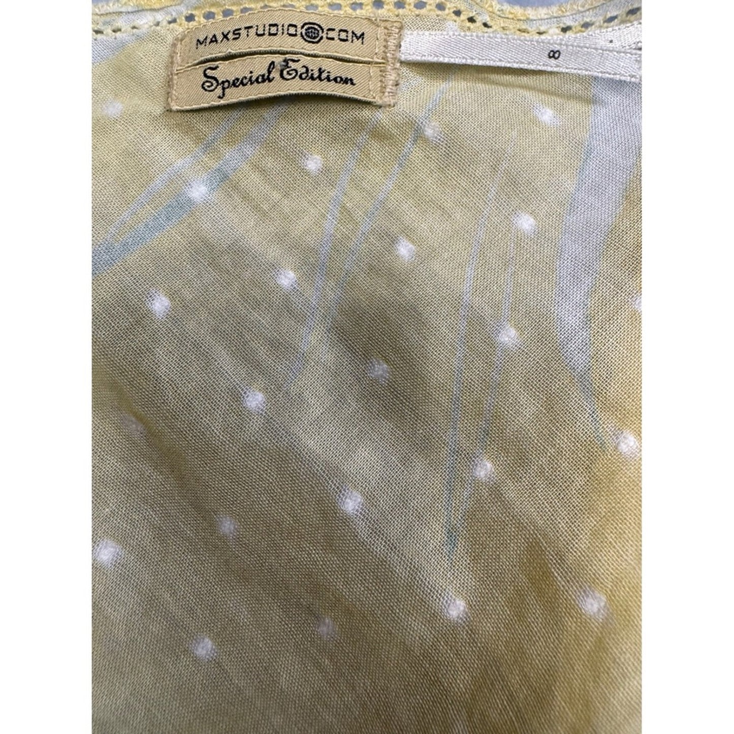 Max Studio Special Edition Yellow Floral Sleeveless Dress Size 8
