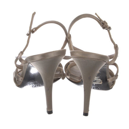 Gucci Satin Crystal Embellishments Strappy Heels Sandals Women's Size 7