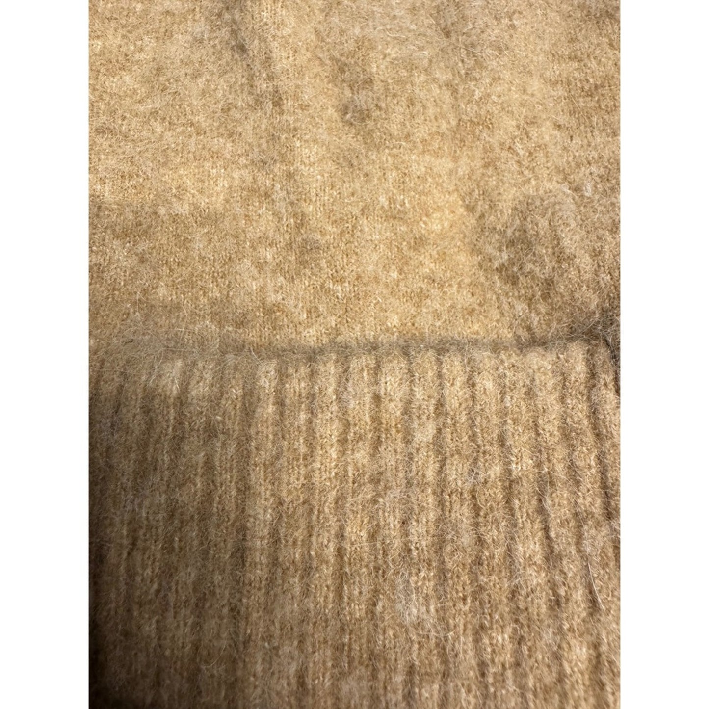 Vince Women's M Medium Beige Wool Blend Open Front Cardigan Sweater