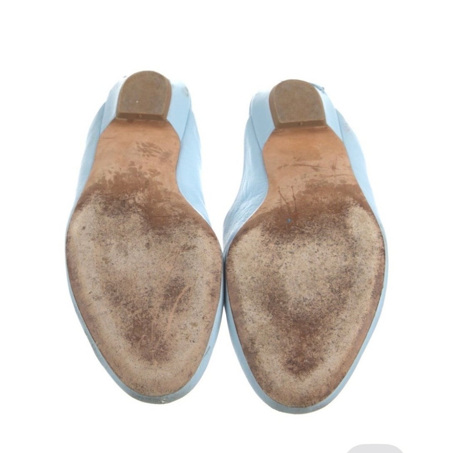 Khaite Leather Mules Women Light Blue Good Pointed Toe Flat Slides Italy