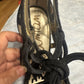 NWT Sam Edelman  Azela Black Suede Tassel Tie Up Gladiator Stiletto Heels Size 6