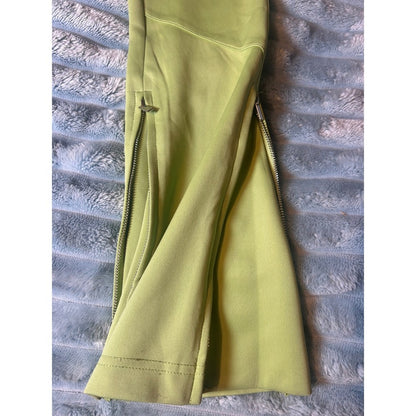 Guapi MMXV Stacked Track Pants Mens Lime Green Zipper Ankle Streetwear Excellent