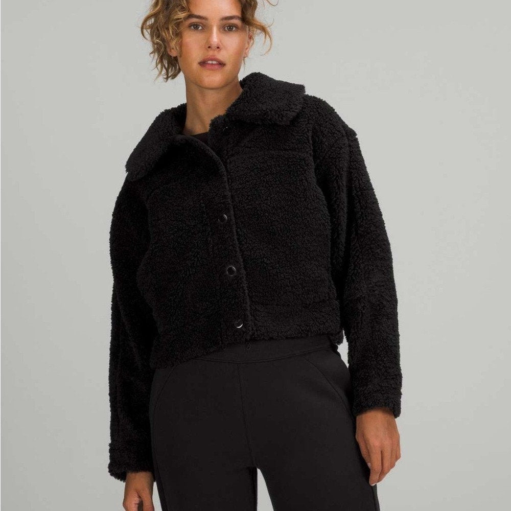 Lululemon Textured Fleece Button Jacket