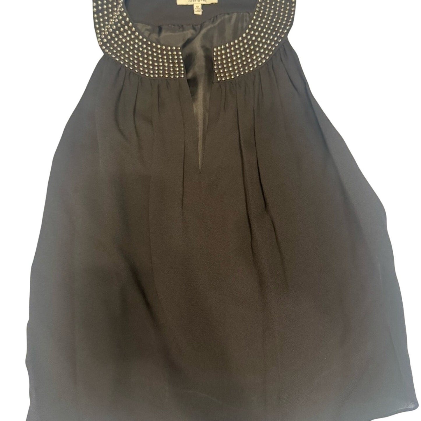 Robert Rodriguez Black Blouse with Silver Studs