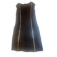 Alexander Wang Black Sleeveless Mini Dress Gold Zipper Detail Size 8