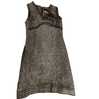 Chanel Black White Tweed Embellished Jacket Blazer & Dress  in France Size 40