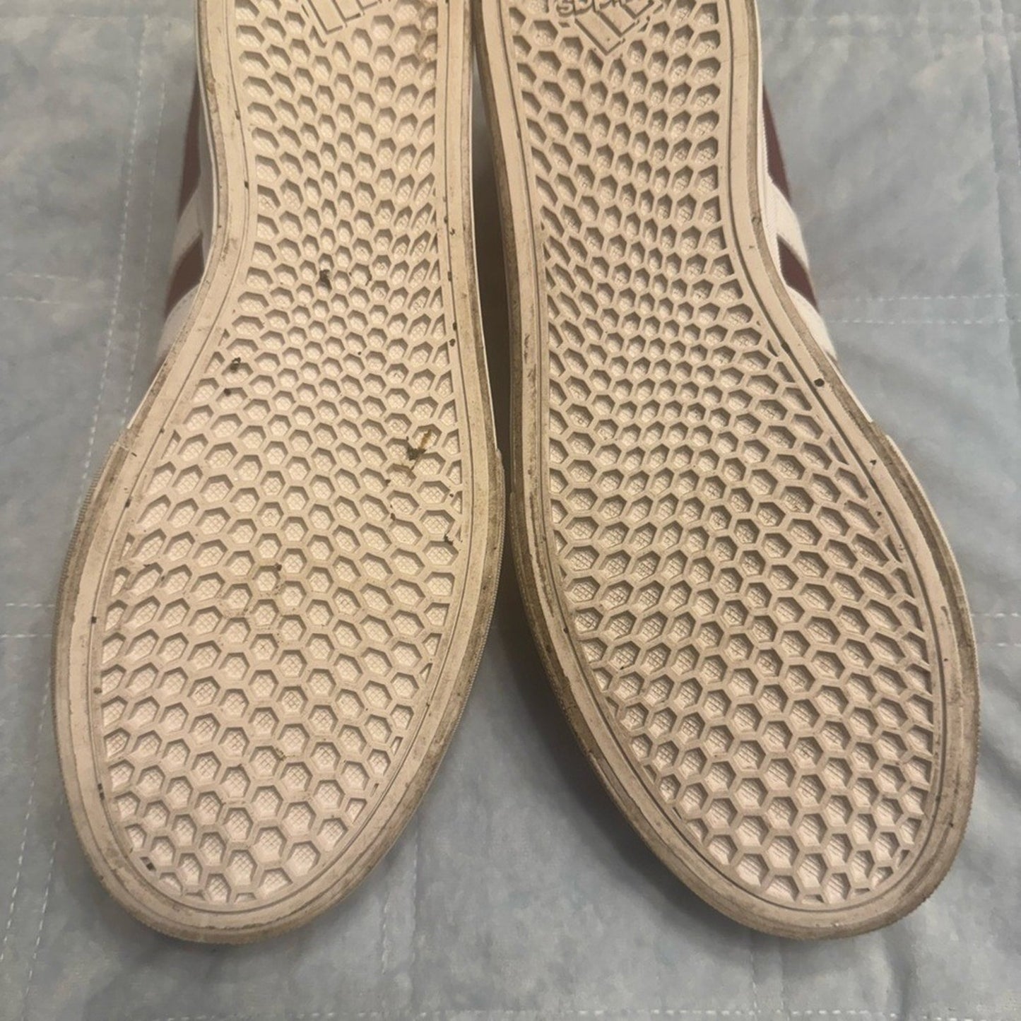 Adidas Maroon and White Sneakers Size 10