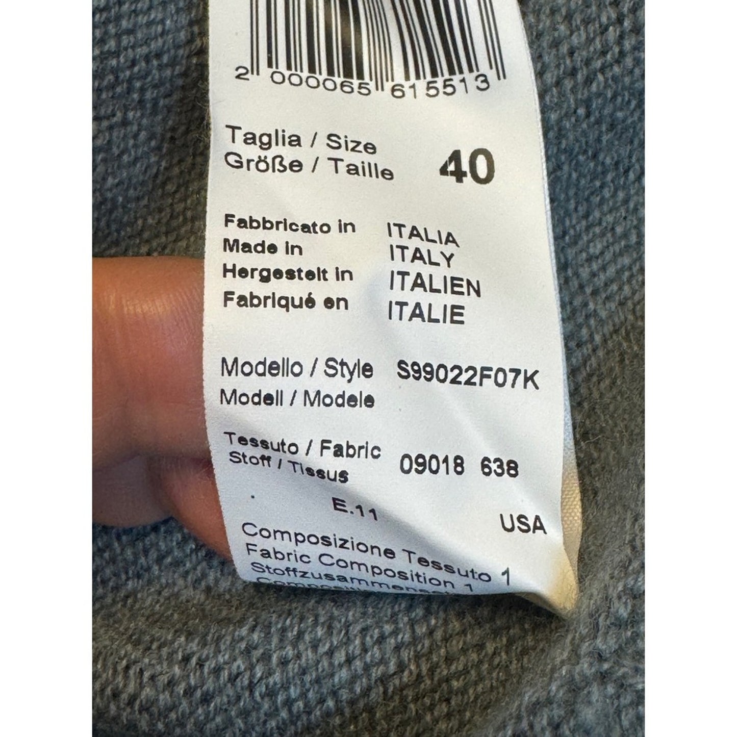 Italian Wool Silk Cashmere V-Neck Knit Sweater Top