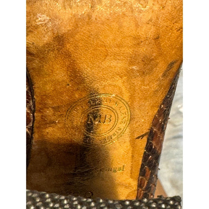 Gianni Binni Knee High  Snakeskin Boots size 8