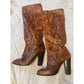 Gianni Binni Knee High  Snakeskin Boots size 8