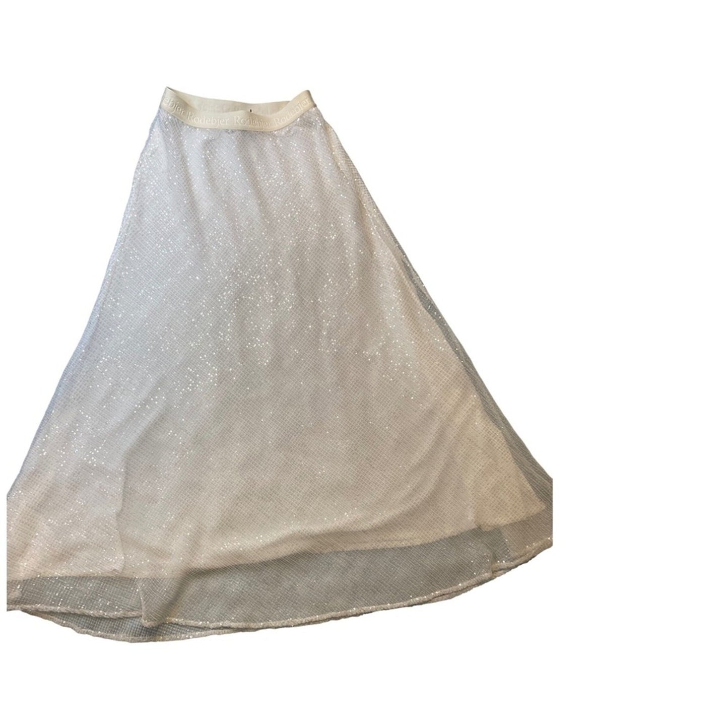 Rodebjer Larissia Sequin Maxi Skirt White Size S Polyester
