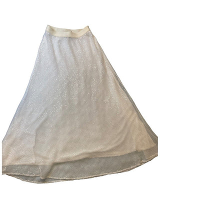 Rodebjer Larissia Sequin Maxi Skirt White Size S Polyester