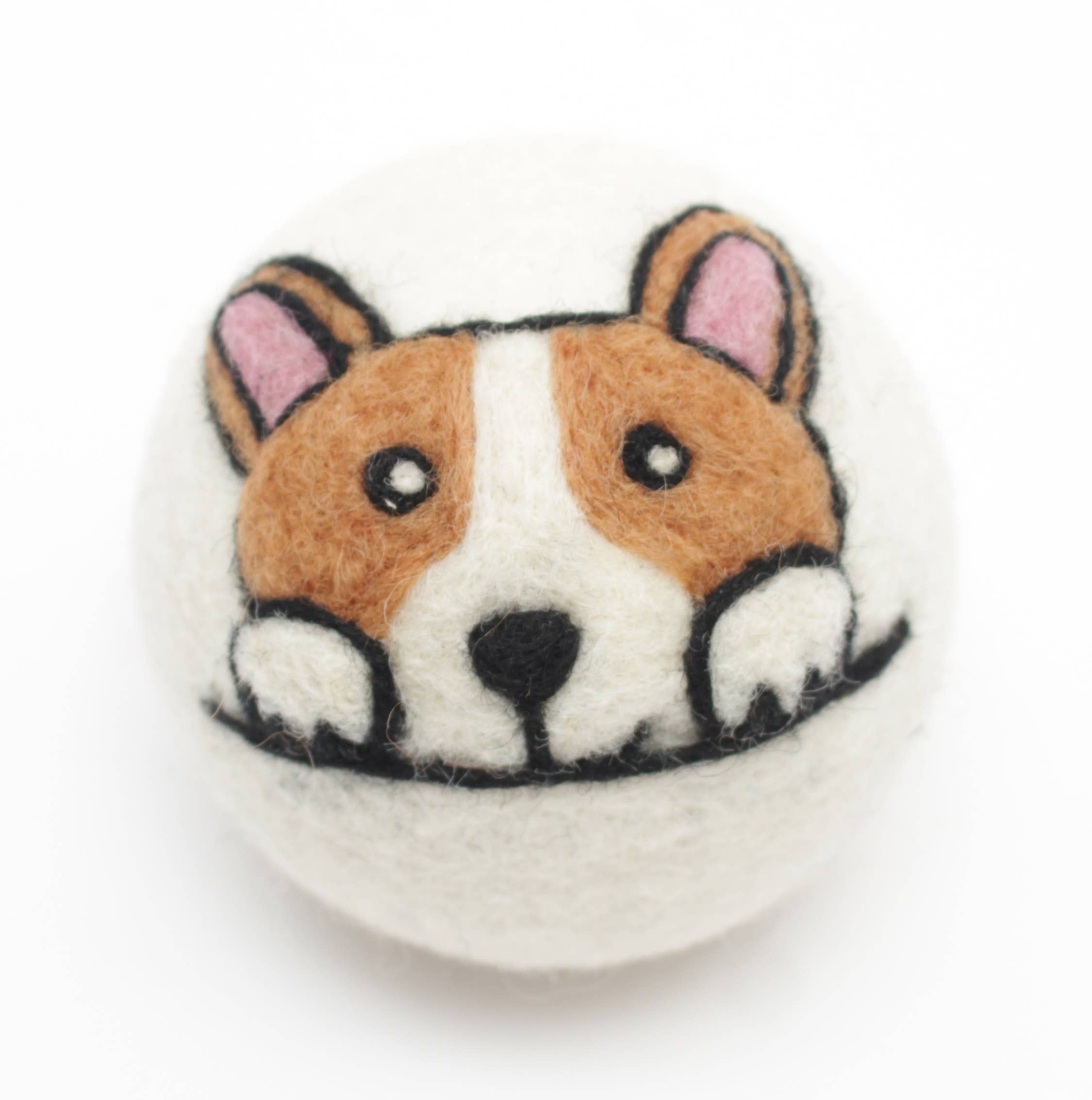 Dogs: Eco Wool Dryer Balls Fair-Trade: Brown Dog