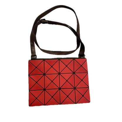 BAO BAO ISSEY MIYAKE Geometric Triangles Red Crossbody Bag