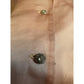 CELINE Sheer Silk Blouse Pink Rhinestone Button Cropped Top Women’s Size L