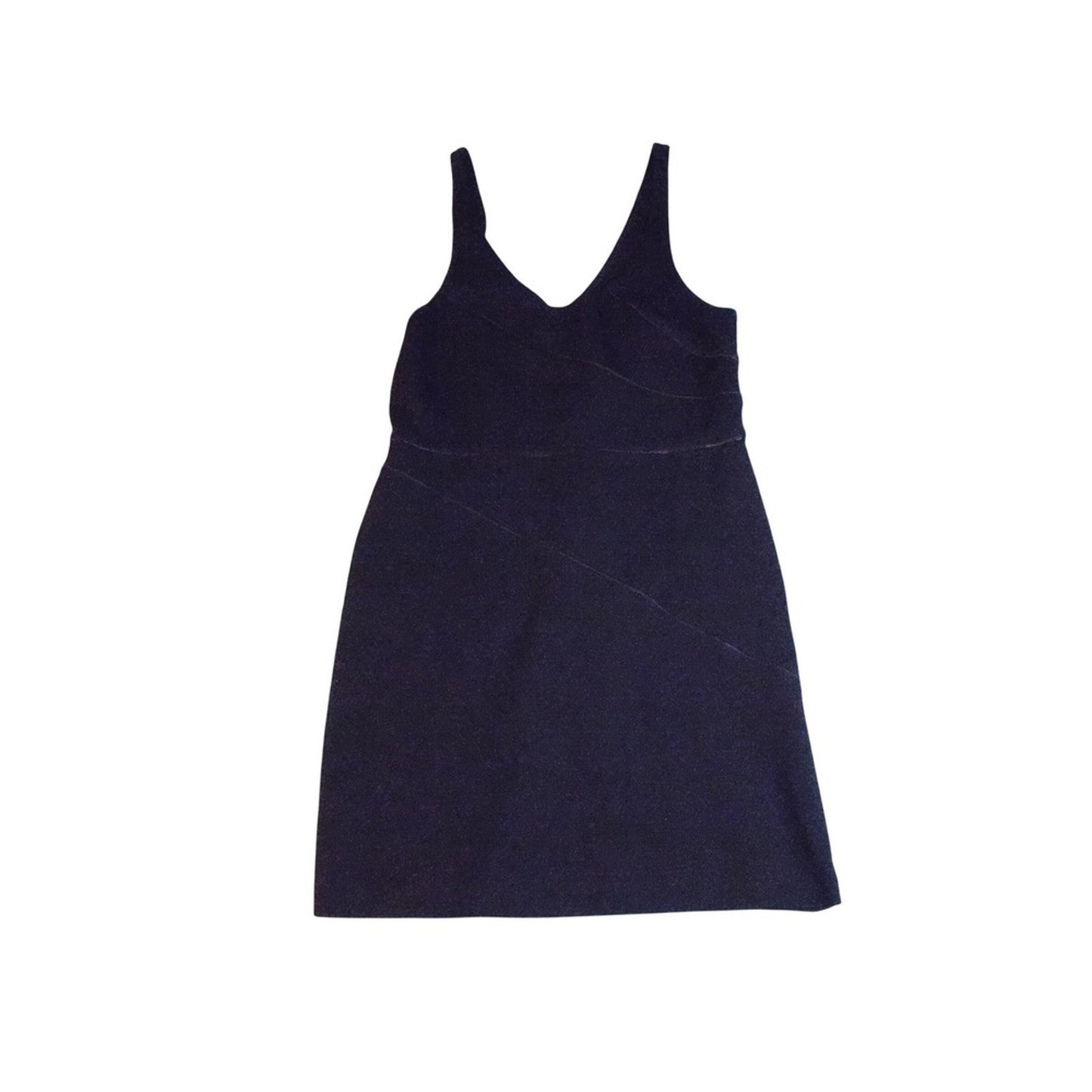 Theory Black V Neck Sleeveless Zipper Detail Sheath Dress Size 12