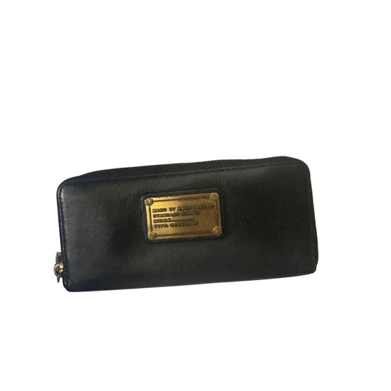 Marc by Marc Jacobs Black Leather Zip Around Wallet & Textured Zip Around Wallet