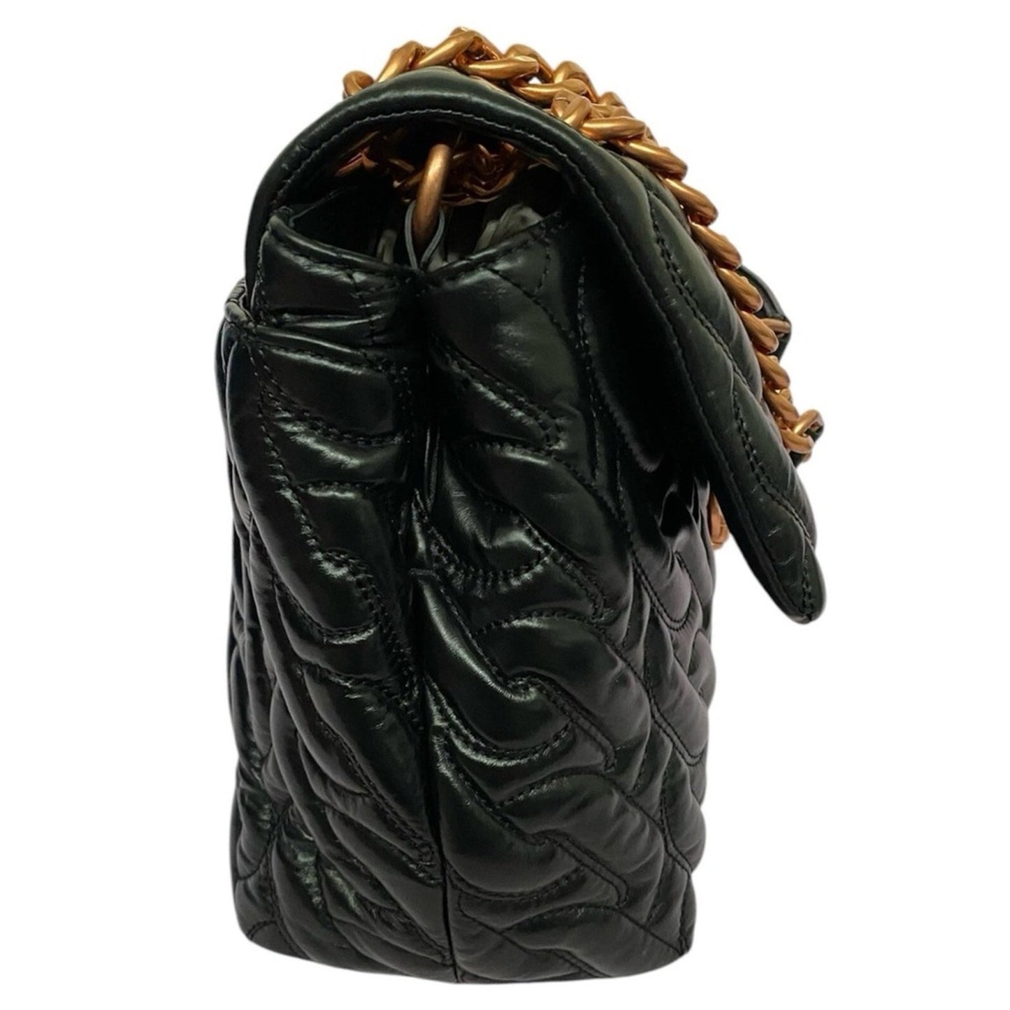 Rebecca Minkoff Black Quilted Leather Shoulder Bag Chain Strap Purse