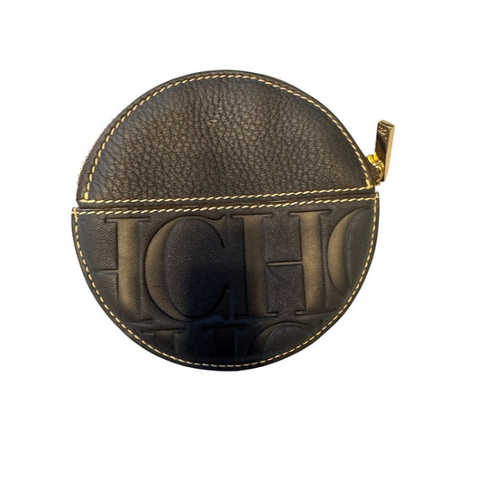 Carolina Herrera  Round Leather Coin Purse Womens Designer Wallet