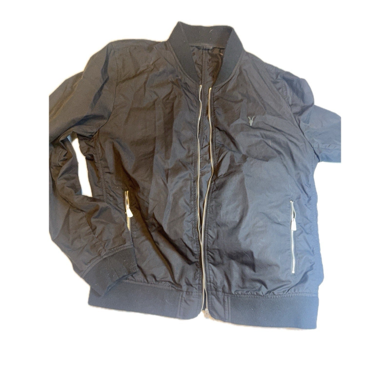 AllSaints Nova Bomber Jacket in Black SZ L